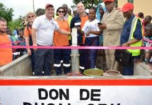 Kindia : Rusal/CBK offre six forages et une assistance financière à douze groupements féminins de Mambia et de Friguiagbé