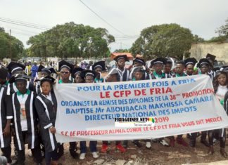 Fria: remise de diplômes de la promotion « Aboubacar Makhissa Camara » du Centre de Formation Professionnelle
