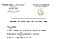 Guinée: voici le projet de nouvelle constitution