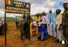 Armée : Pose de la Première pierre du Prytanée militaire de Guinée à Kindia